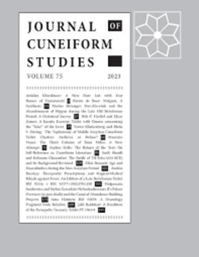 Journal of Cuneiform Studies