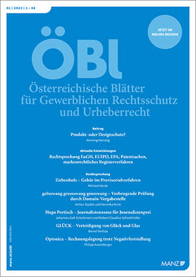 ÖBl - Österreichische Blätter für gewerblichen Rechtsschutz und Urheberrecht