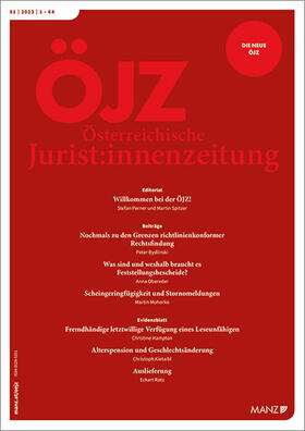 Österreichische Jurist:Innenzeitung ÖJZ