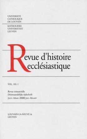 Revue d'Histoire Ecclésiastique