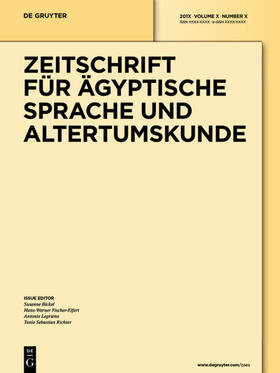 Zeitschrift für Ägyptische Sprache und Altertumskunde