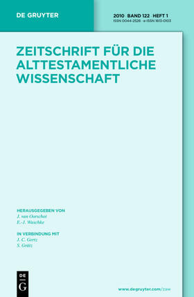 Zeitschrift für die alttestamentliche Wissenschaft