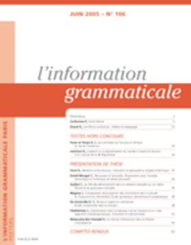 L'Information Grammaticale