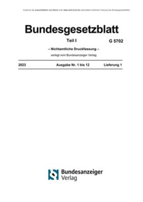 Bundesgesetzblatt BGBL Teil I