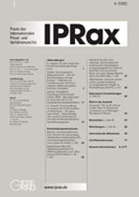 Praxis des internationalen Privat- und Verfahrensrecht (IPRax)