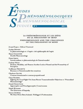 Etudes phénoménologiques - Phenomenological Studies