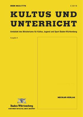 Kultus und Unterricht - Ausgabe A