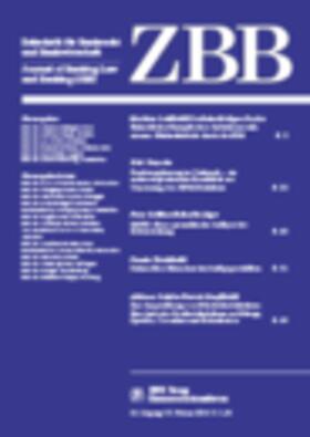 ZBB - Zeitschrift für Bankrecht und Bankwirtschaft