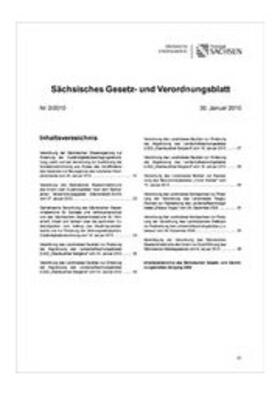 Sächsisches Gesetz- und Verordnungsblatt