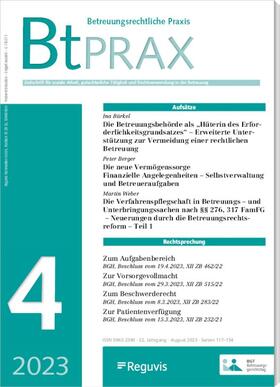 Betreuungsrechtliche Praxis - BtPRAX