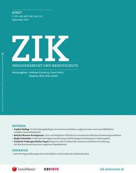 ZIK - Zeitschrift für Insolvenzrecht und Kreditschutz