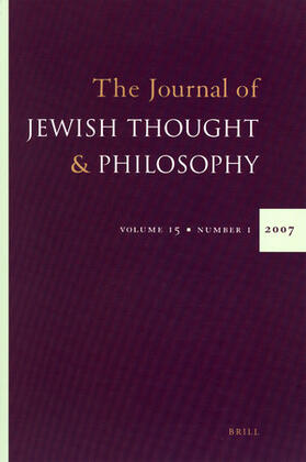 The Journal of Jewish Thought and Philosophy