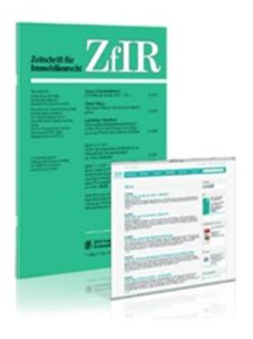 ZfIR - Zeitschrift für Immobilienrecht