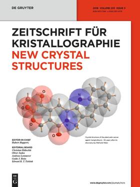 Zeitschrift für Kristallographie - New Crystal Structures