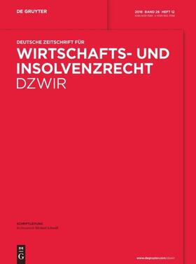 Deutsche Zeitschrift für Wirtschafts- und Insolvenzrecht (DZWiR)