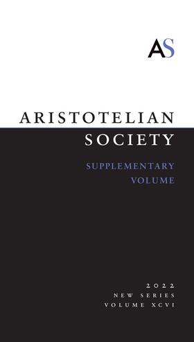 Aristotelian Society Supplementary Volume