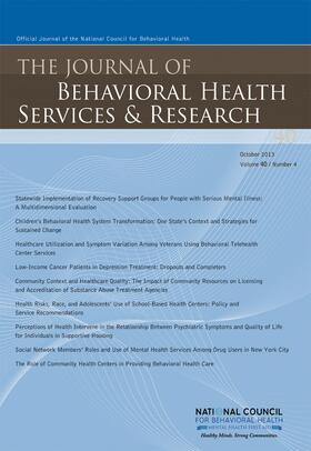 The Journal of Behavioral Health Services & Research