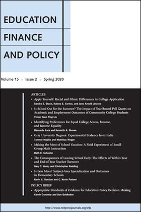 Education Finance and Policy