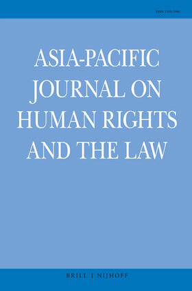 Asia-Pacific Journal on Human Rights and the Law