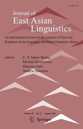 Journal of East Asian Linguistics