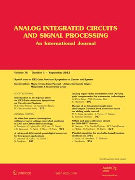 Analog Integrated Circuits and Signal Processing