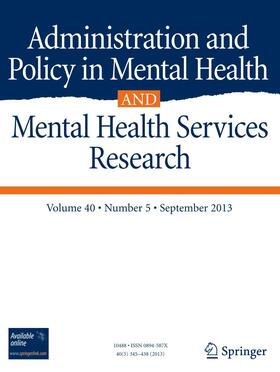 Administration and Policy in Mental Health and Mental Health Services Research