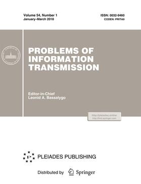 Problems of Information Transmission