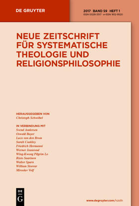 Neue Zeitschrift für Systematische Theologie und Religionsphilosophie