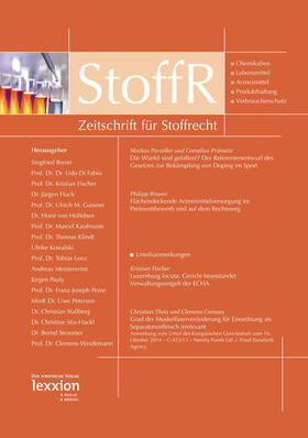Zeitschrift für Stoffrecht - StoffR