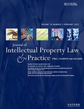 Journal of Intellectual Property Law & Practice