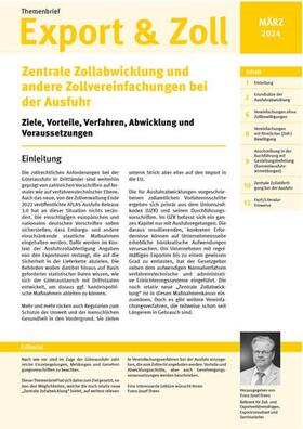 Themenbrief Export & Zoll