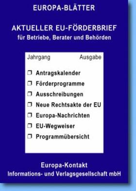 Aktueller EU-Förderbrief