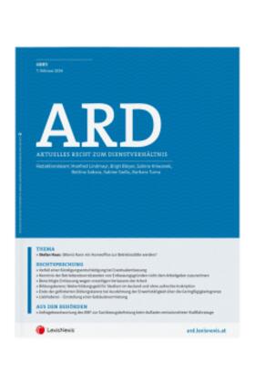 ARD – Aktuelles Recht zum Dienstverhältnis