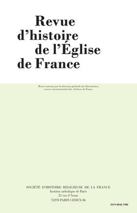 Revue d'Histoire de l'Eglise de France