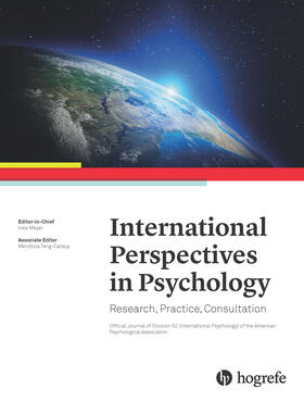 International Perspectives in Psychology: Research, Practice, Consultation