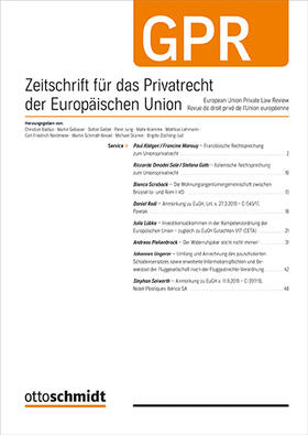 Zeitschrift für das Privatrecht der Europäischen Union - GPR