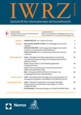 Zeitschrift für Internationales Wirtschaftsrecht IWRZ