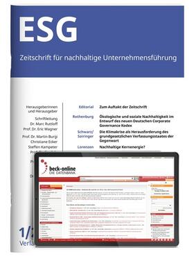 ESG - Zeitschrift für nachhaltige Unternehmensführung