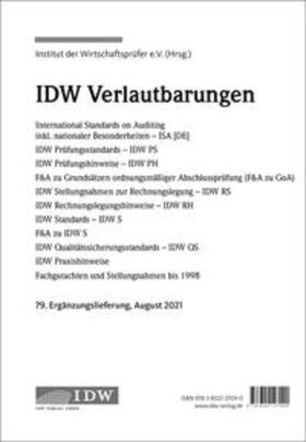 IDW, 79. Erg.-Lief. IDW Verlautbarungen August 2021