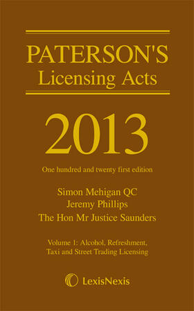 Paterson's Licensing Acts 2013