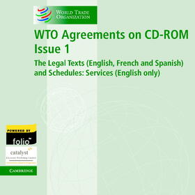 Wto Agreements on CD-ROM Issue 1: The Legal Texts (English, French and Spanish) and Schedules: Services (English Only)