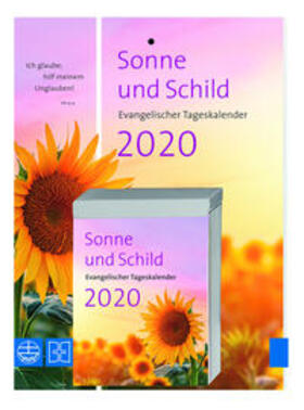 Sonne und Schild 2020 - Abreißkalender mit Rückwand