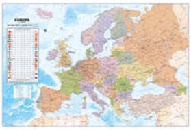 Politische Europakarte 1:10.350.000 als Poster, deutsch, 90x60cm