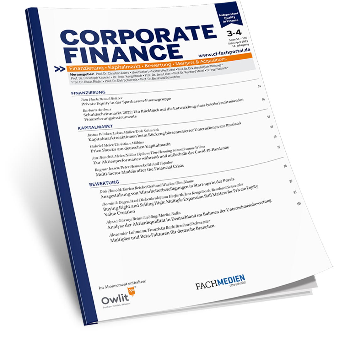 CORPORATE FINANCE Zeitschrift